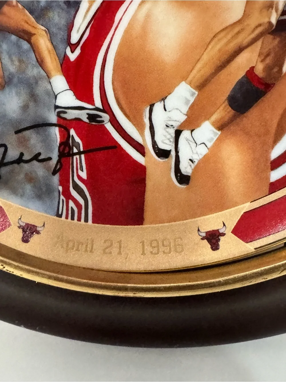 Michael Jordan record 72 wins Bradford exchange/upper deck collectible plate